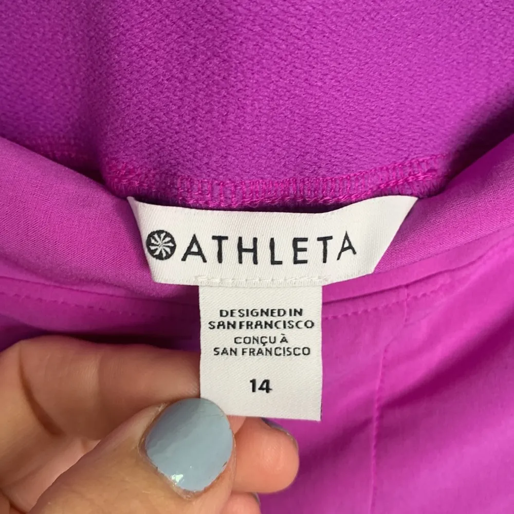 ATHLETA Brooklyn Heights Vienna Slim Pant Petite Jazzy Purple 882642 W-410 Sz 14 - Image 7