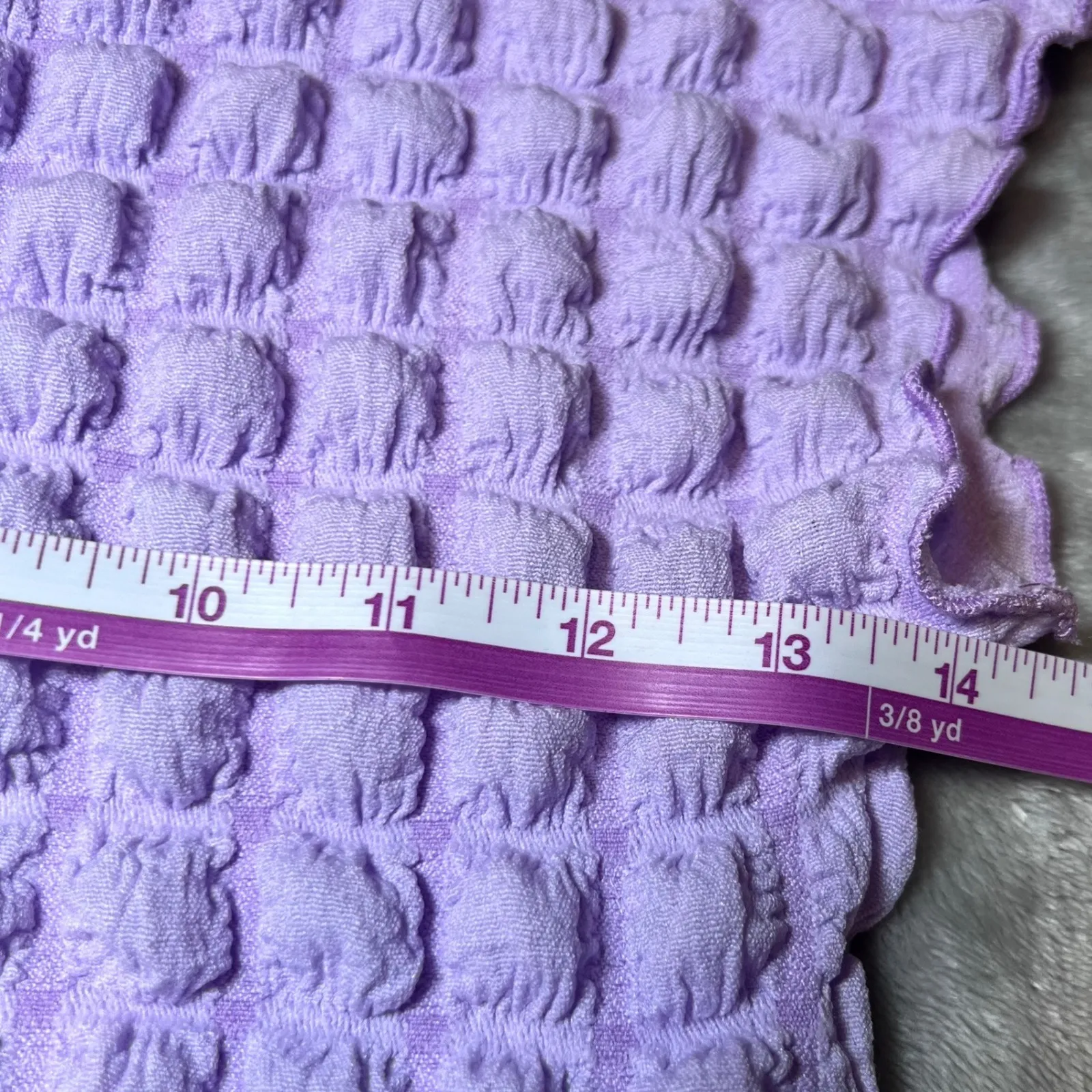 LUxyVogue Dress Womens Medium Lavender Mini Dress Textured Stretch Chic New Purple - Image 9