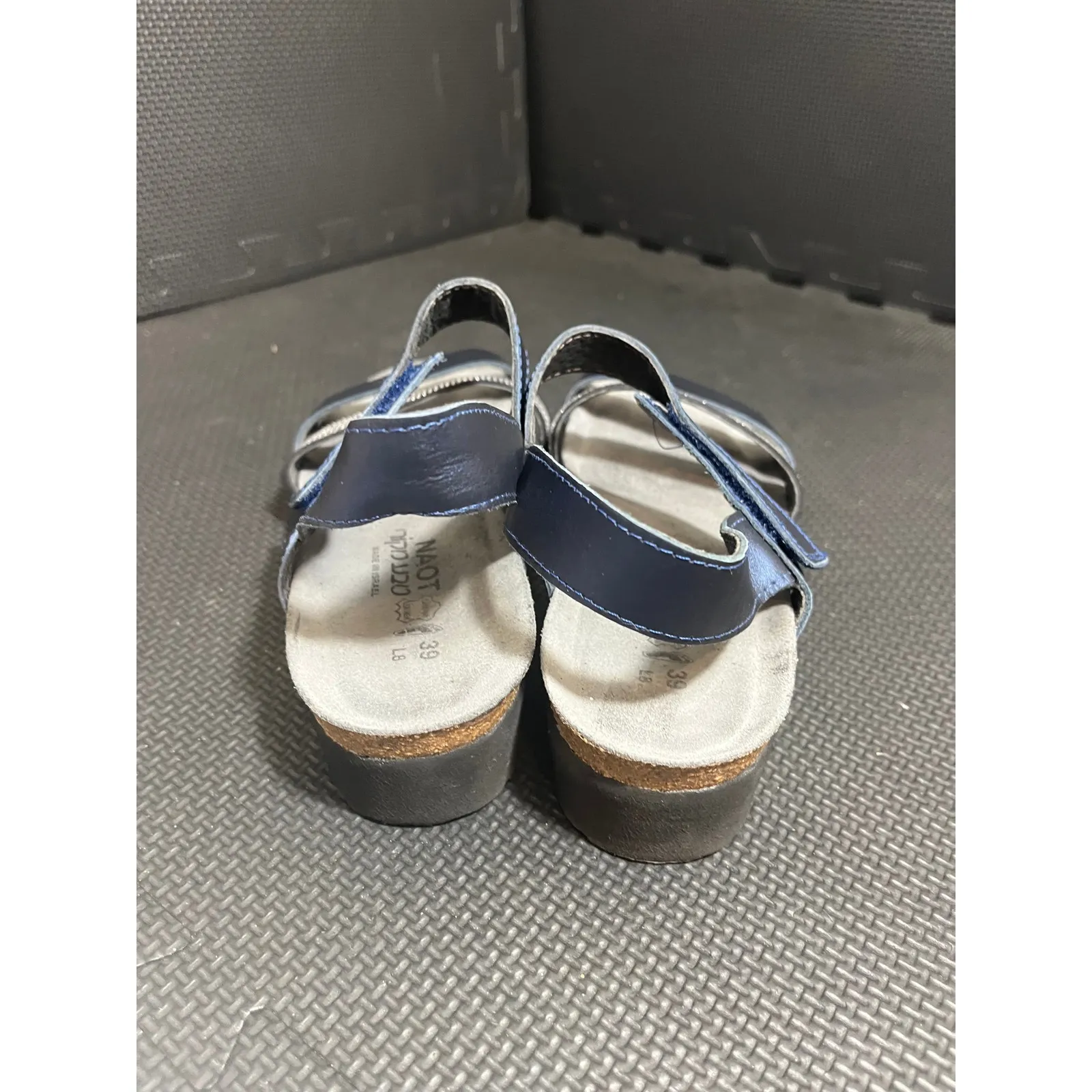 Naot Krista Polar Sea Leather Blue Sandals‎ Z3695 Womens Size 39 US 8 - Image 7