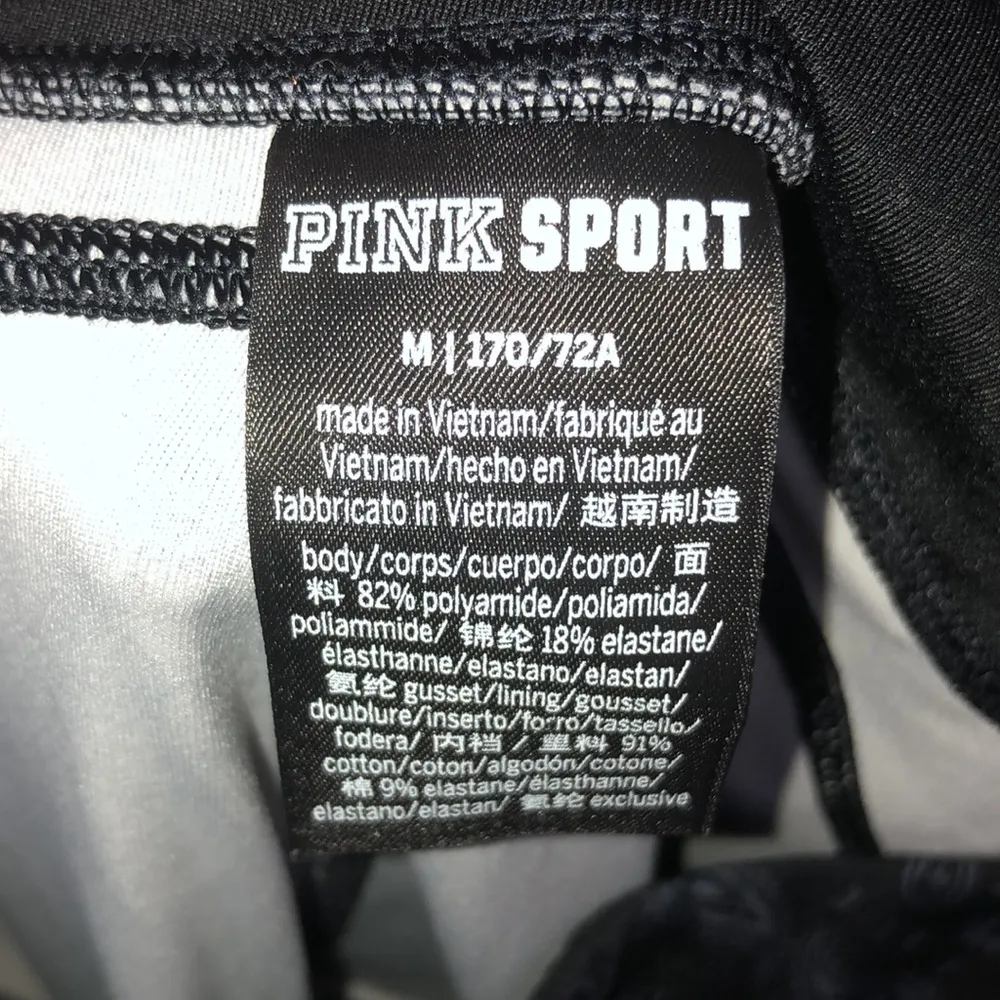 PINK Sport bandana print leggings size medium blue/black workout causal pants​ - Image 6