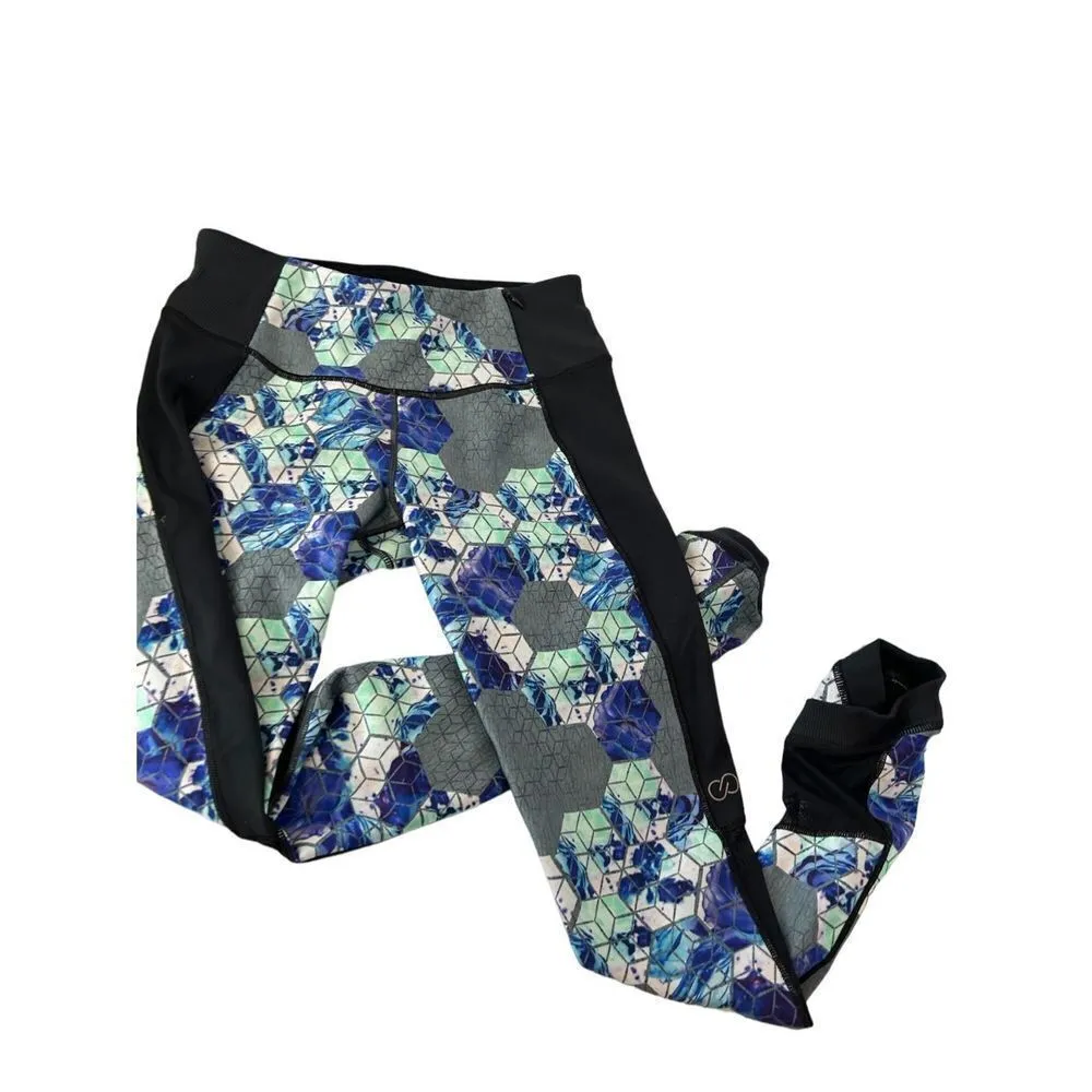 Calia by Carrie Underwood Size Small Geometric Patterned Mesh Black Legging Black - Image 4