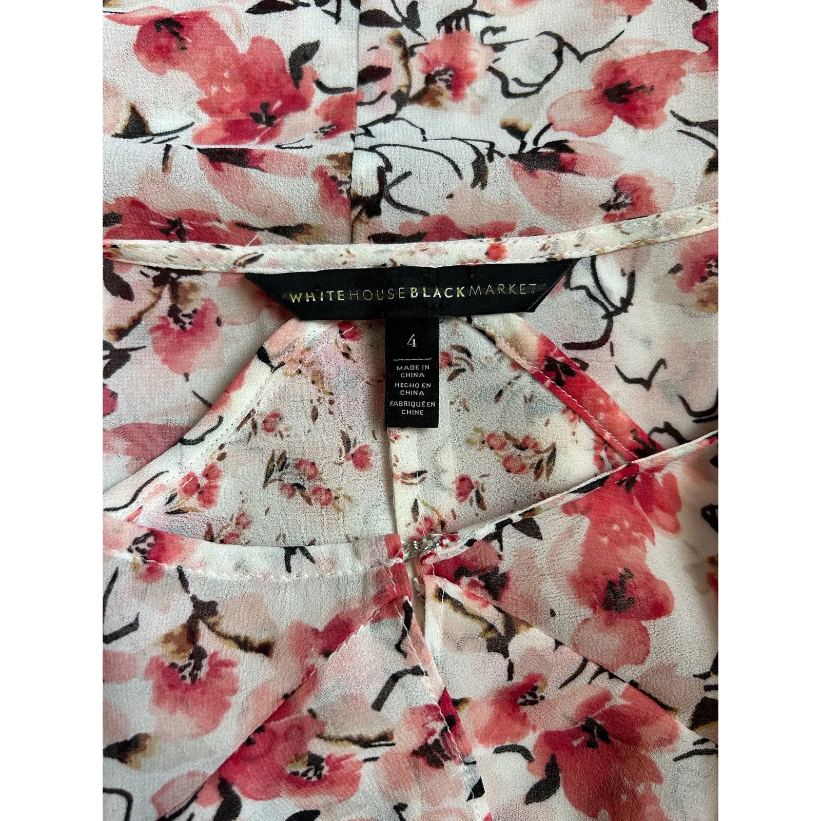 White House Black Market Pink White Size 4 Long Sleeve - Image 4