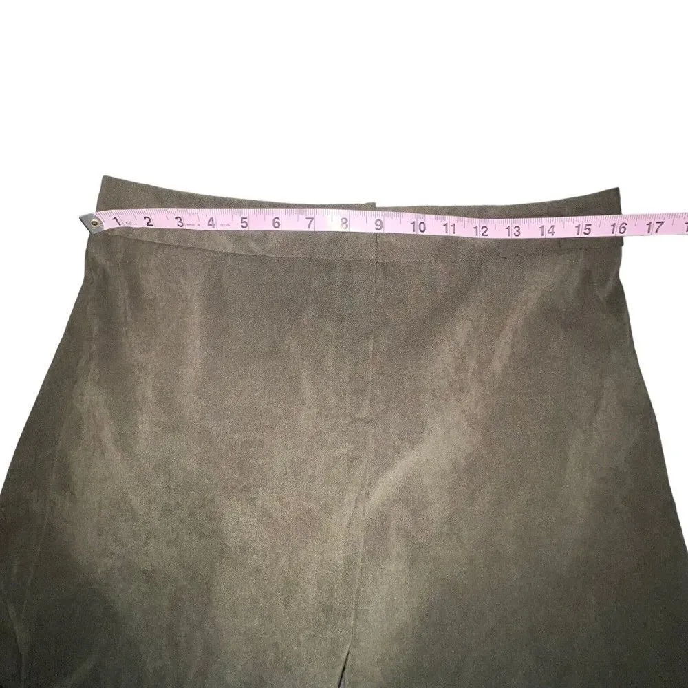 J. McLaughlin Women's Brown Faux Suede Straight‎ Leg Dress Pants Slacks Size 10 - Image 5