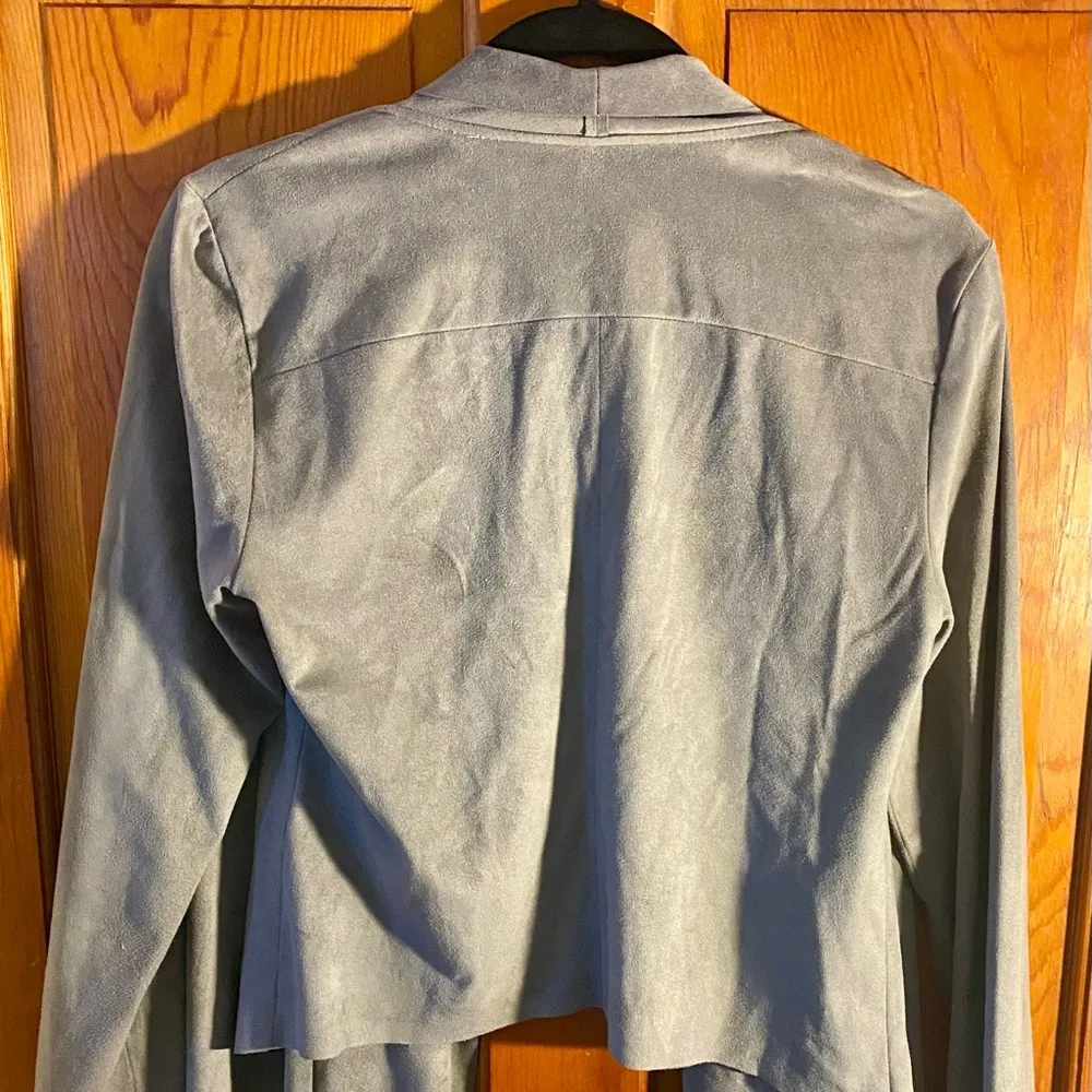 Bagatelle Gray Open Front Cardigan Jacket, Size M - Image 6