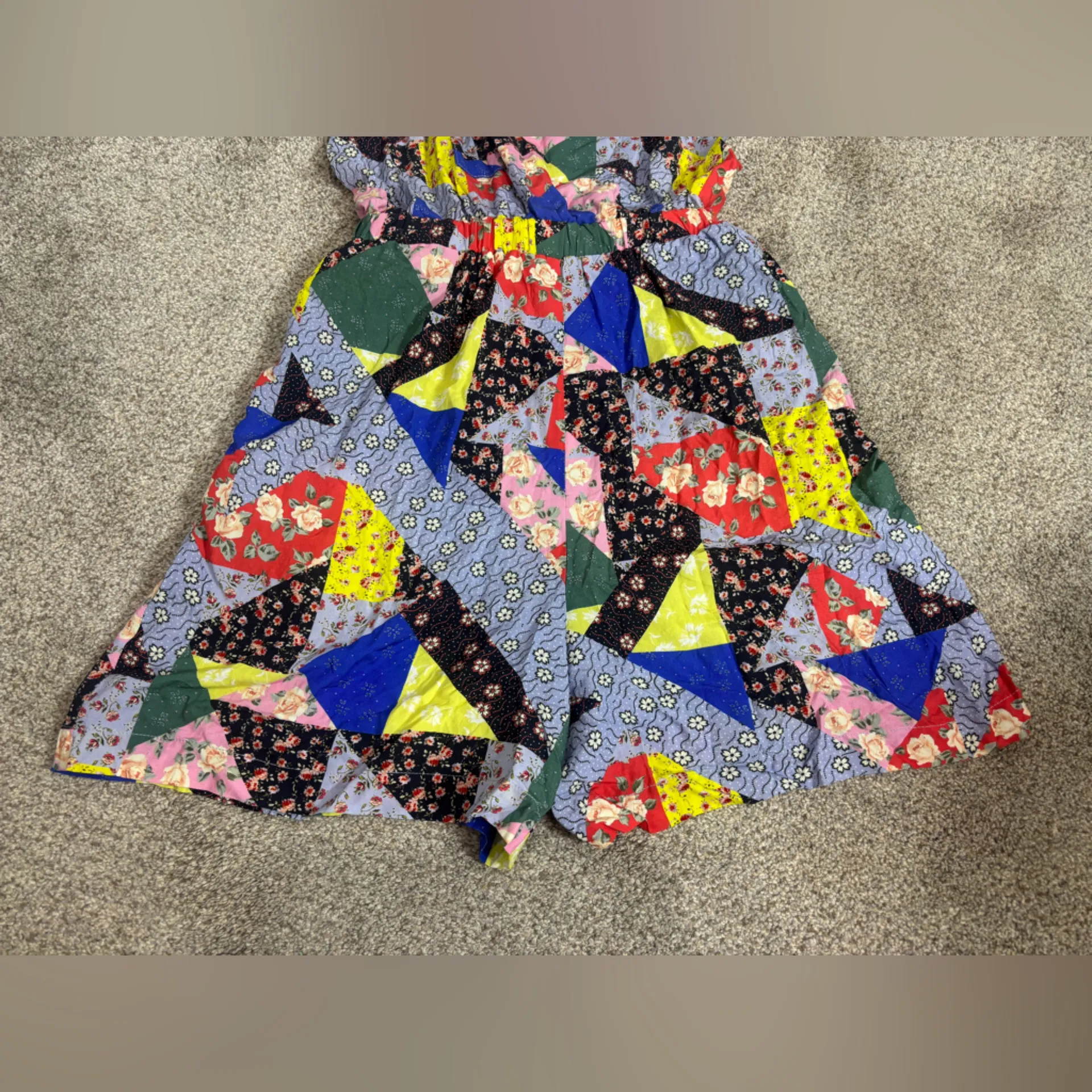 NEW! ANTHROPOLOGIE COREY LYNN CALTER FLORAL PATCHWORK SHORT OVERALLS Small - Image 14