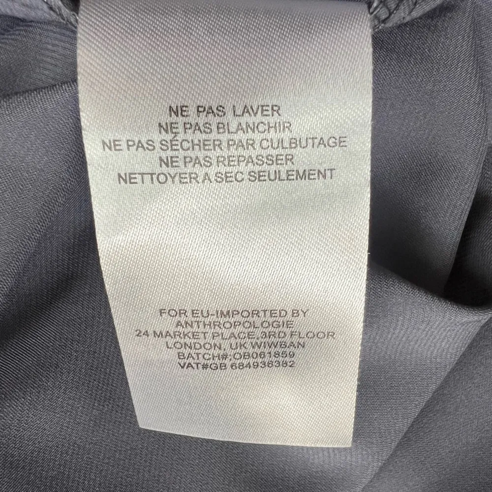 BHLDN Anthropologie Women’s Kia Crepe Sleeveless Hydrangea Blue Gray Maxi Dress - Image 10