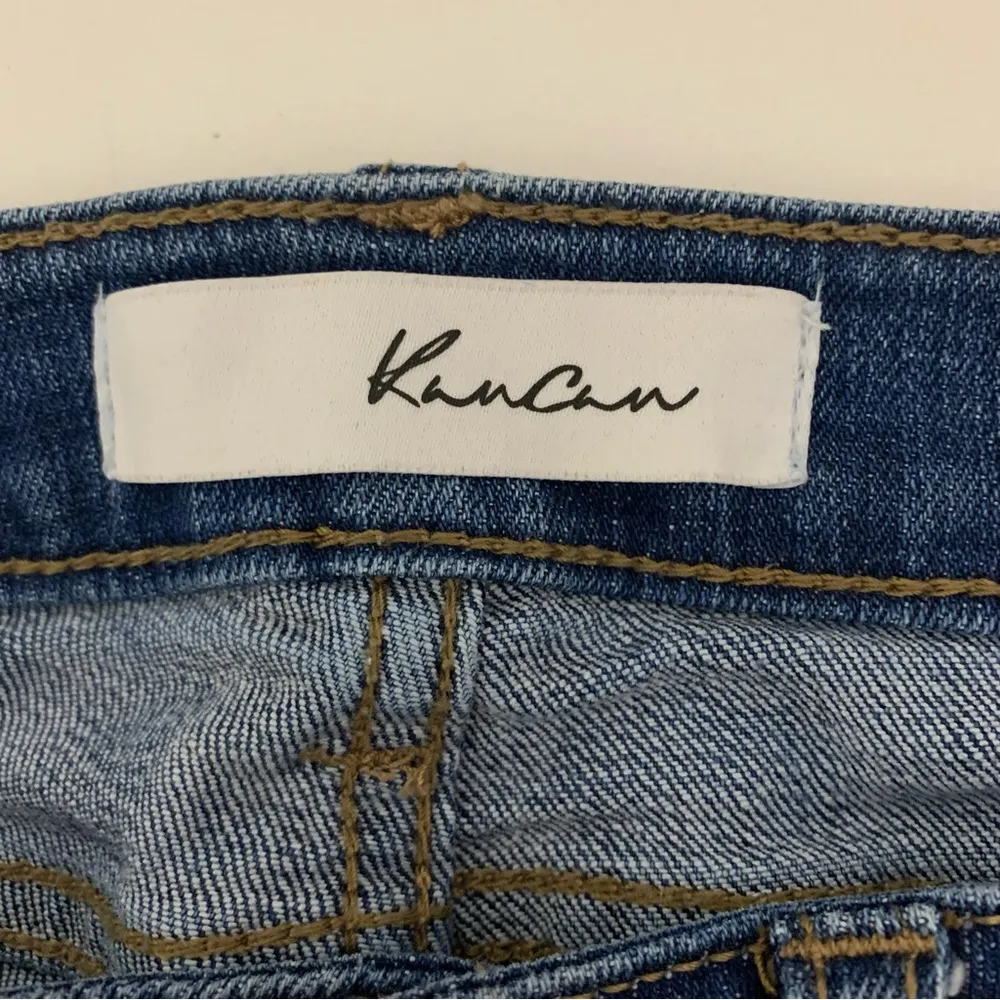 Kancan Skinny Distressed Frayed Hem Jeans Sz 0/23 Blue - Image 2