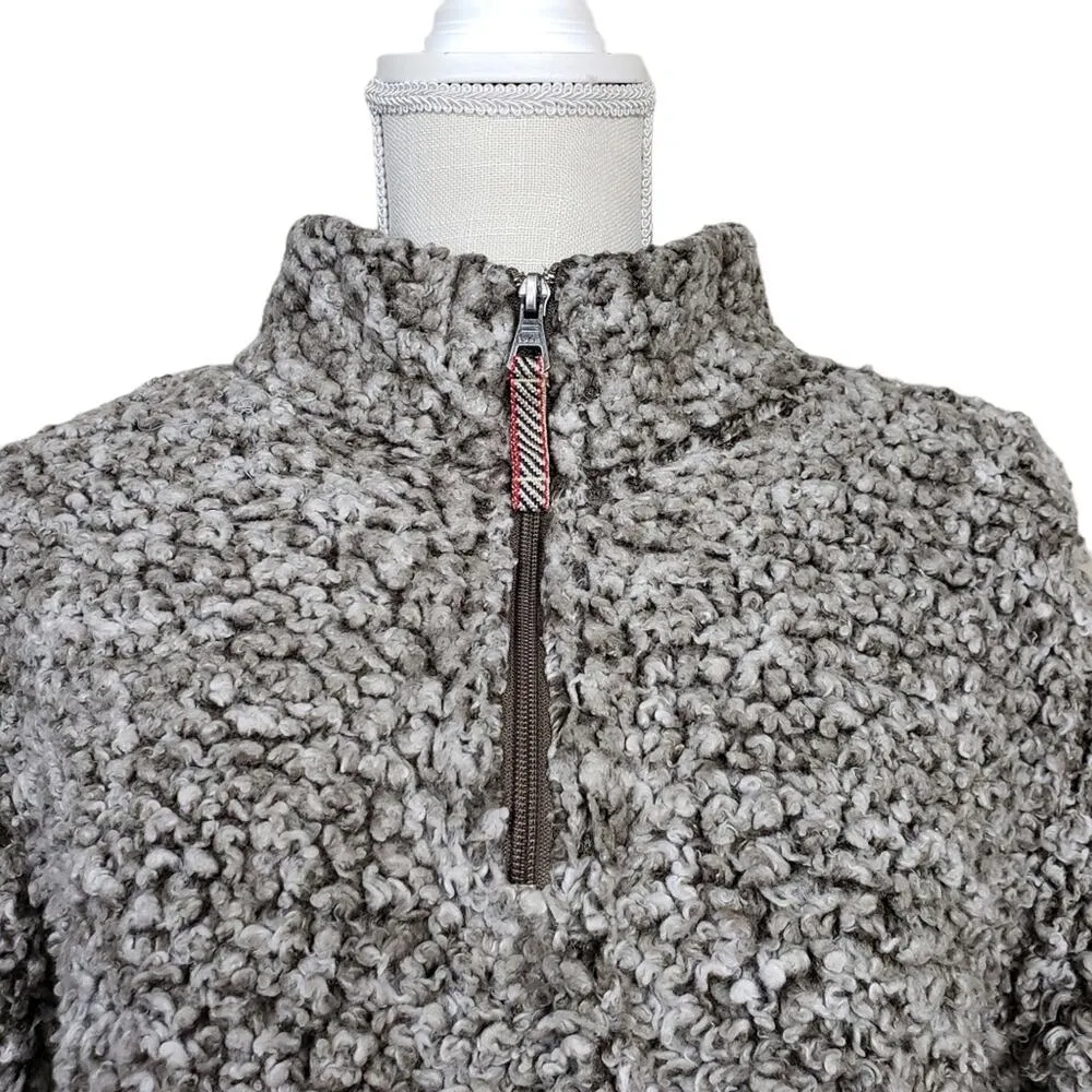 Original Weatherproof Vintage Faux Fur Sherpa Quarter Zip Pullover Size Large - Image 6