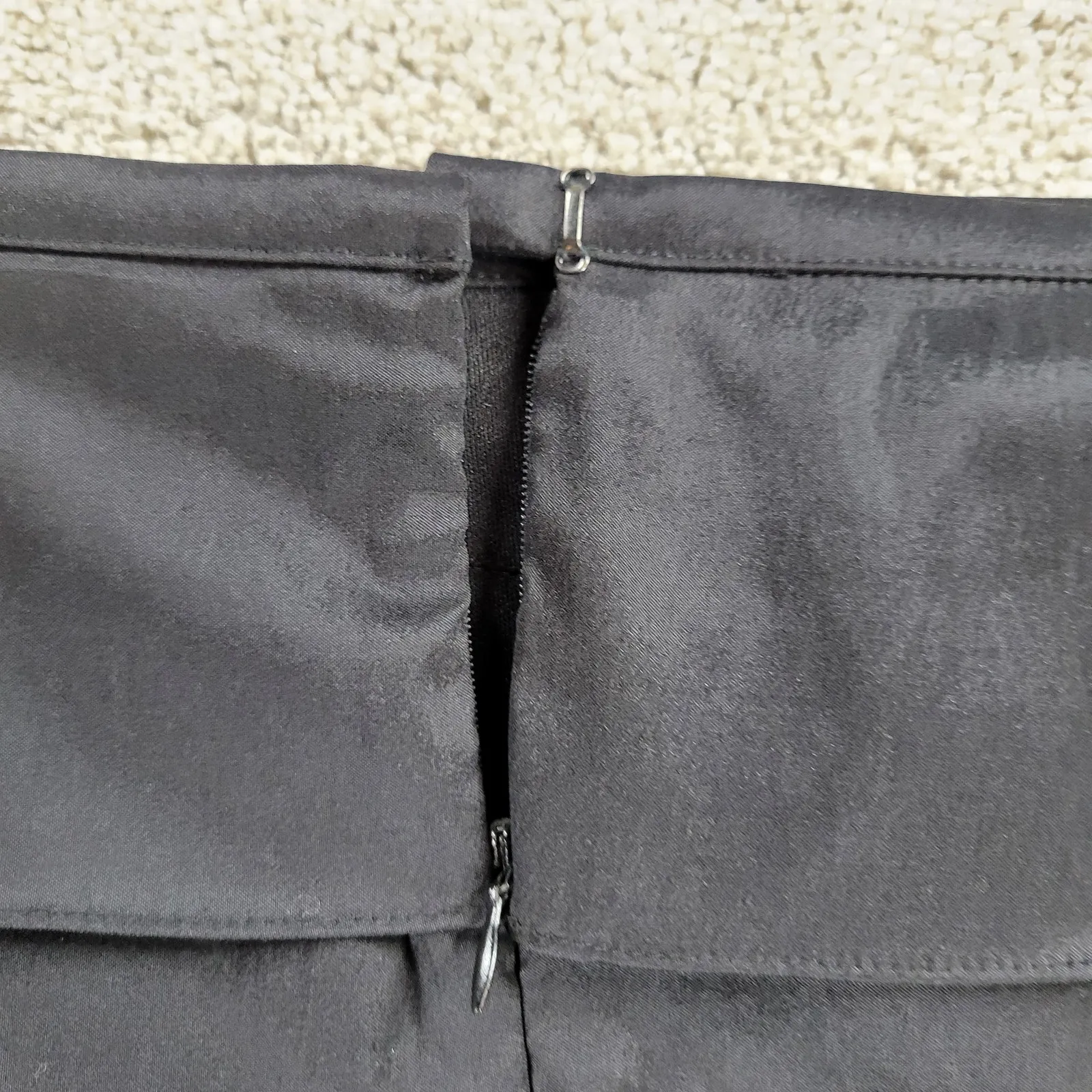 Cachet Womens Skirt Medium‎ Black Ruffle Layered Pencil Straight Career Office - Image 9