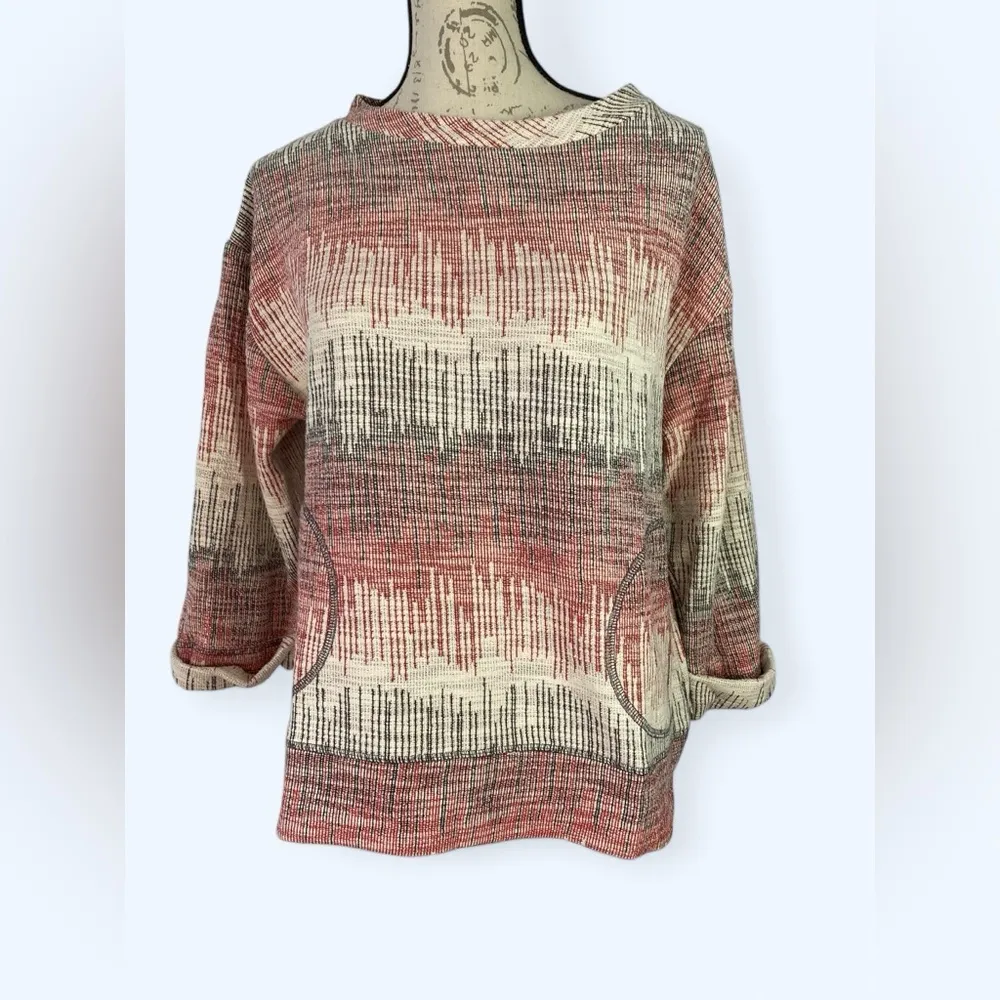 Anthropologie  Postmark Soundwaves Sweater Size S NWT - Image 3