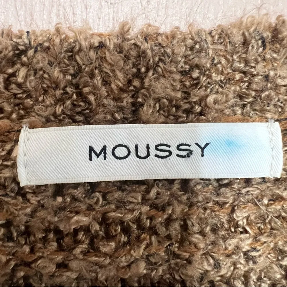 MOUSSY Brown Fringe Boho Oversized Sweater One Size Chunky Festival Grunge M/L Size M - Image 9