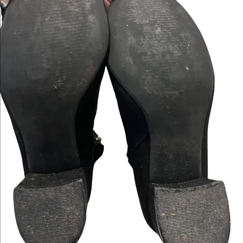 Wanted black with flower embroidery ankle boots size 7 - Image 7