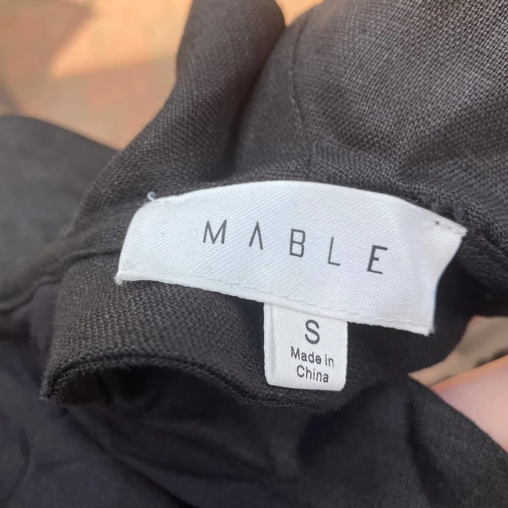 Mable Sleeveless Cut Out Waist Detail Ruffle Mini Dress Black Women's Size Small - Image 9