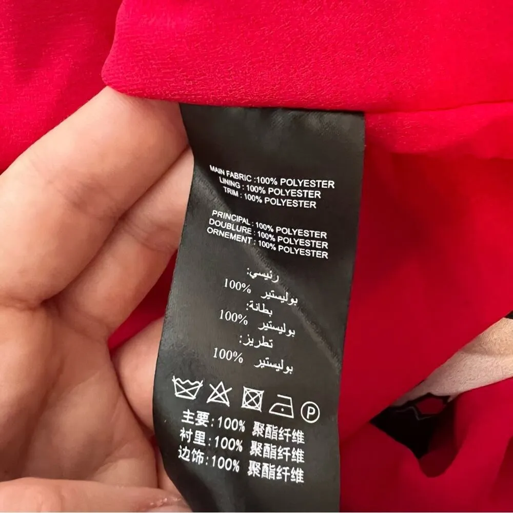 NWT Self-portrait Asymmetric Twist-front Floral-print Crepe De Chine Dress sz 4 - Image 4