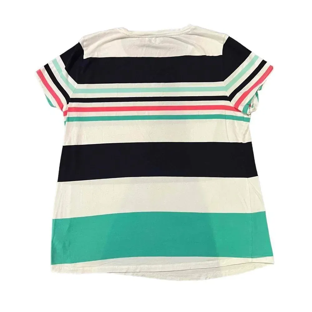 Crown And Ivy Short Sleeves Crew Neck Striped‎ Pattern T-Shirt Size XL - Image 5