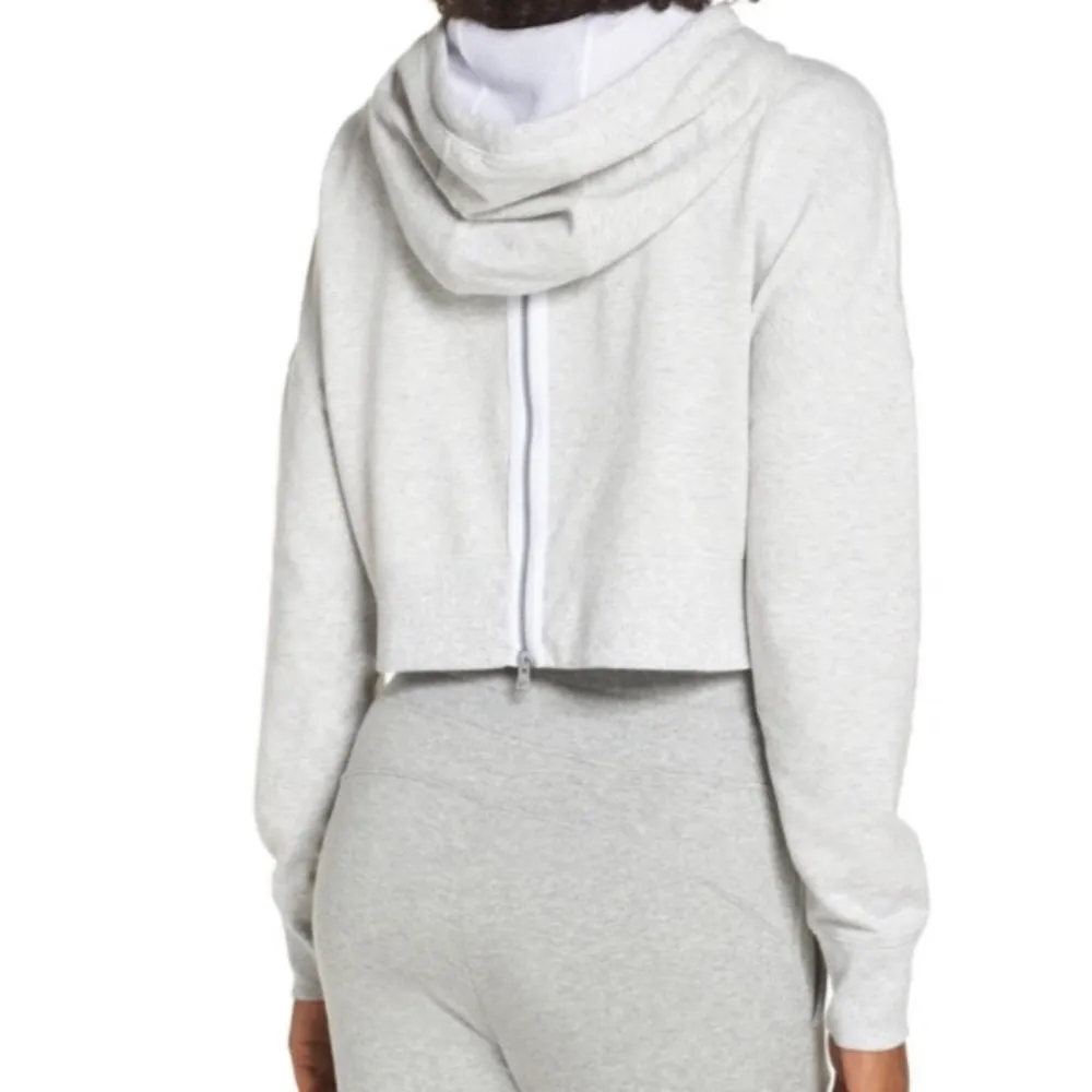 Cropped Zipper Back Hoodie - Image 2