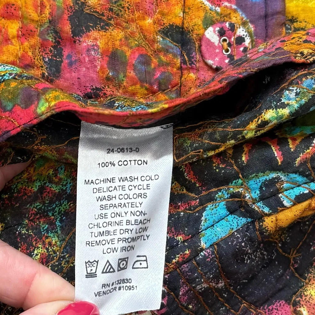 Vtg Chadwick’s Boho Jacket Blazer Cardigan Reversible Graffiti 6 Petite 6P New - Image 6