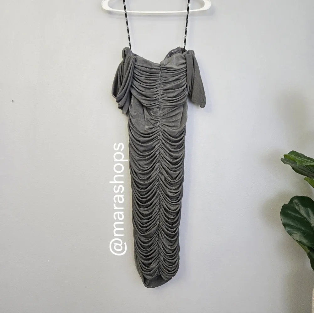 City Chic Luminosity Gunmetal Dress - Image 5