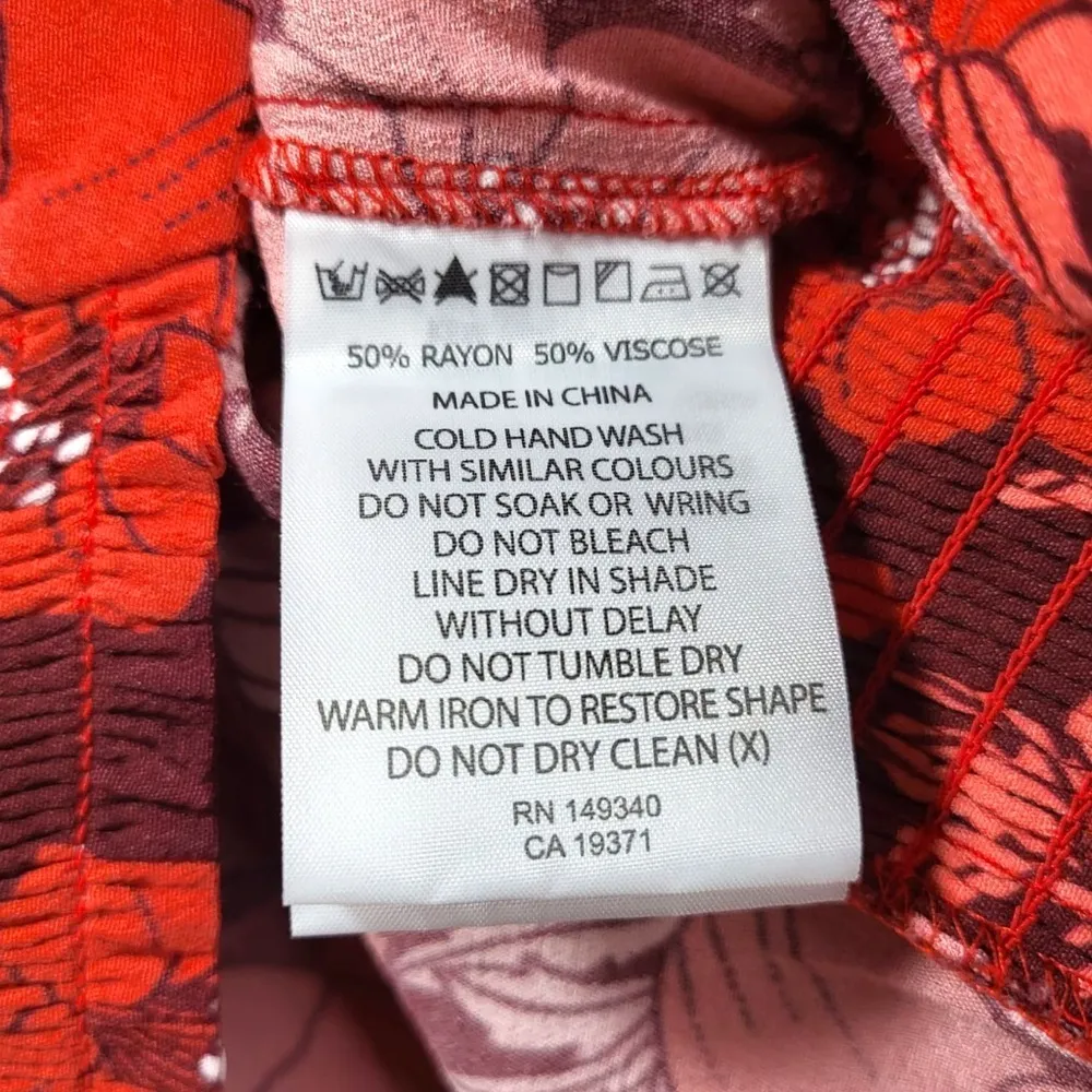 NWT Rolla’s Bella Datura Floral Print Wrap Blouse in Raspberry - Image 9