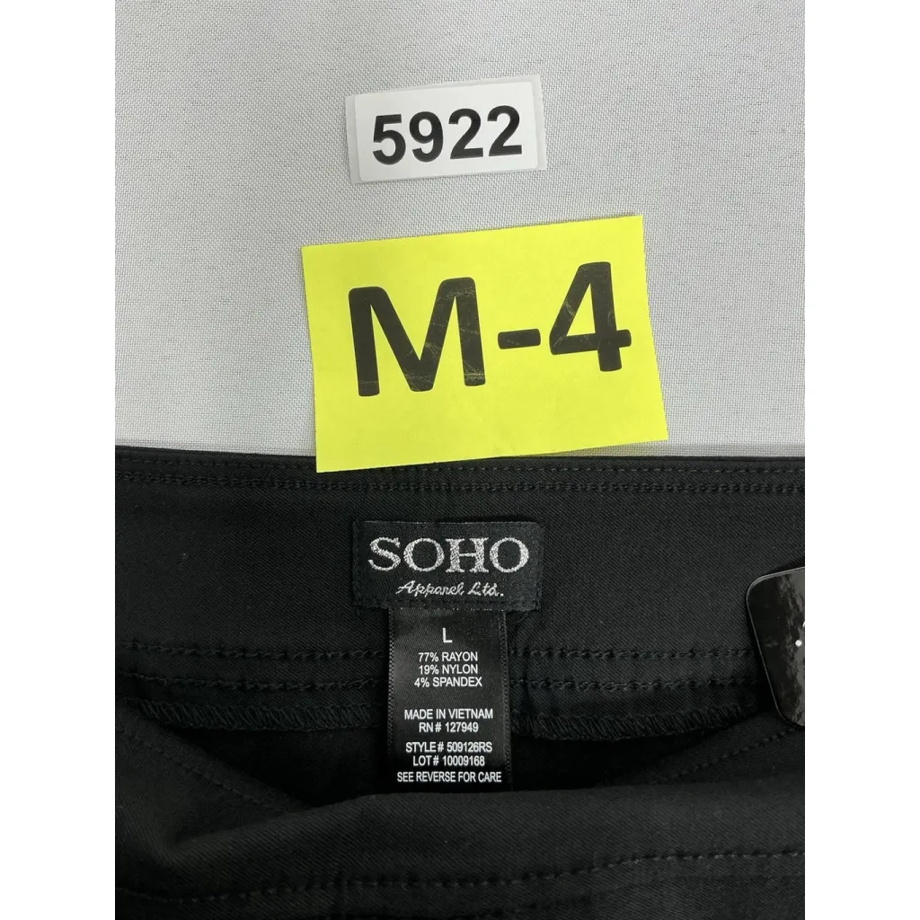 Womans SoHo Apparel Pullon Bermuda Shorts Large Black NWT - Image 3