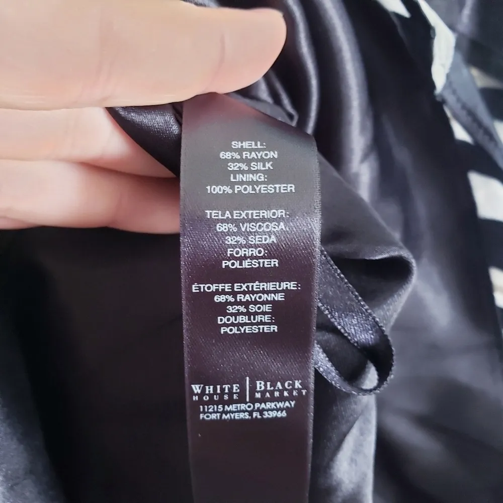 Y2K Zebra Silk Dress White House Black Market - Image 7