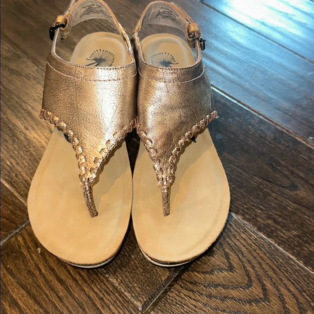 OBT wedge shoes size 8M leather Pink - Image 4