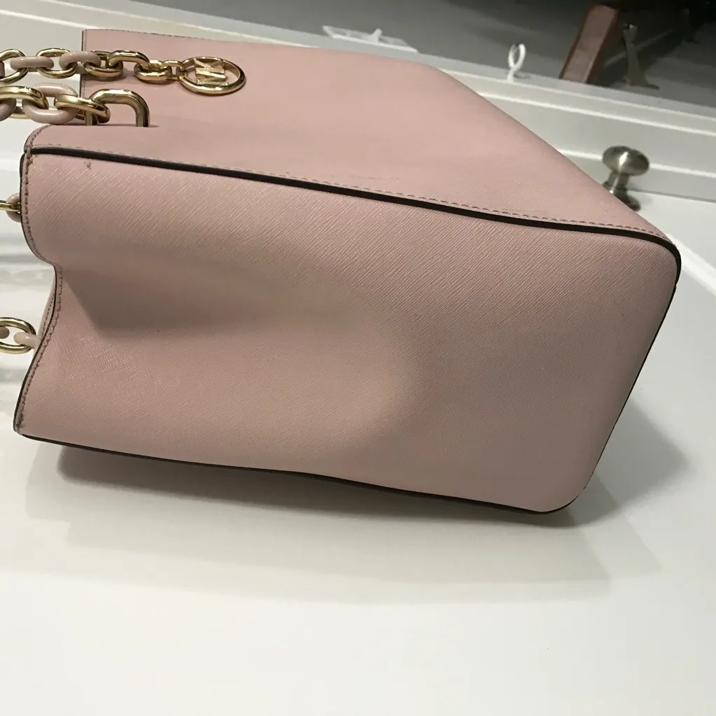 Michael Kors Sofia Ballet Pink Large Tote Shoulder Bag with Gold Accents EUC - Image 12