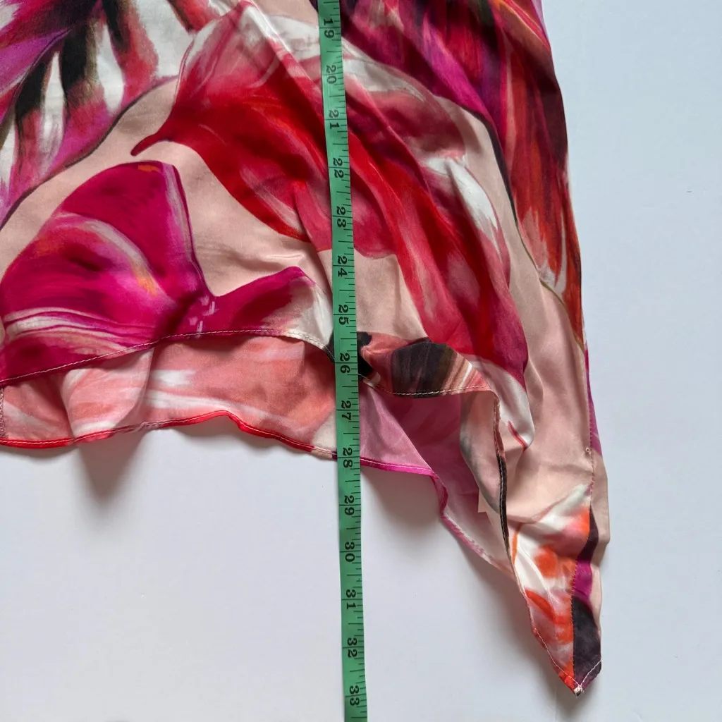 Karen Kane  Multicolor Prettg In Pink Uneven Hem Tank Size Small NWT - Image 4