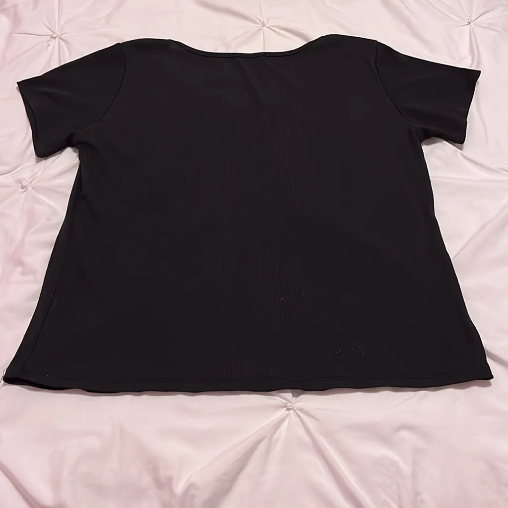 Black Top with Pink Bow - Image 3