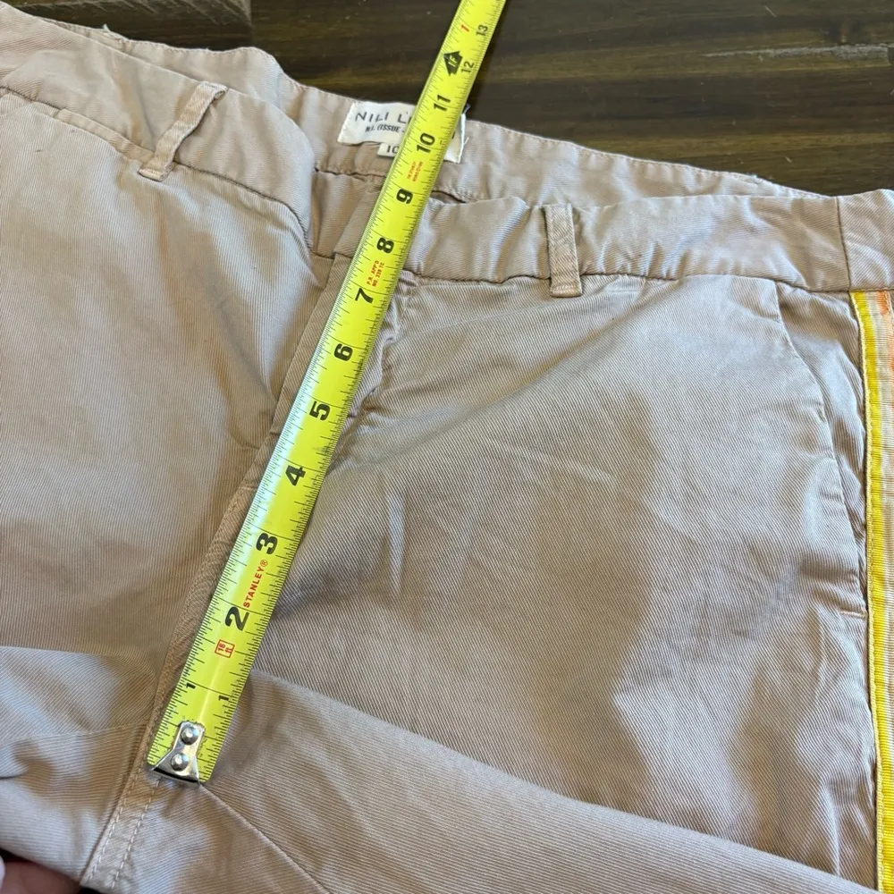 Nili Lotan East Hampton Side Stripe Tape Crop Pants Khaki Tan Preppy Cotton 10 - Image 12
