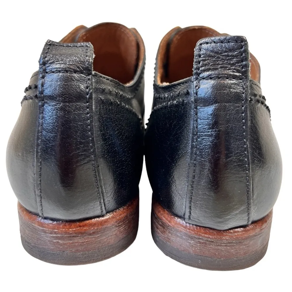 Moma Italian made black leather shoes size 39 - Image 9