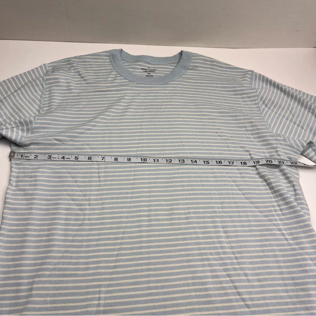 Moon And Back Hanna Andersson SZ XXL Blue White Stripe long Sleeve Shirt *FLAW Blue - Image 7