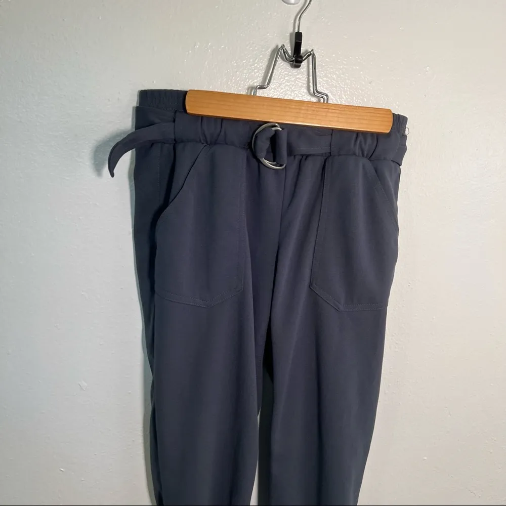 Jolt Casual Jogger Pant Dark Gray Belted - Image 3