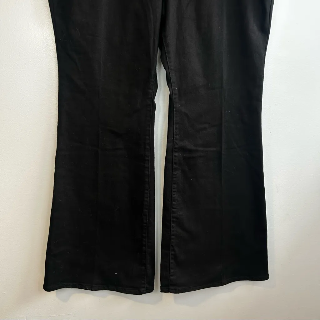 NWT Good American Good Legs Black Mid Rise Skinny Fit Flare Leg Pants/Jeans 24 - Image 11