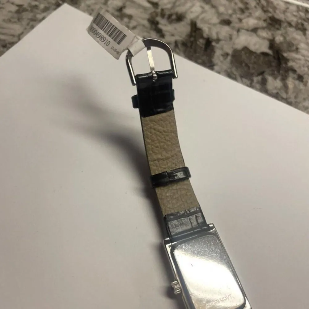 Working - Women’s Coldwater Creek Watch Black Band / Silver Tone Bezel MSRP $59 - Image 6