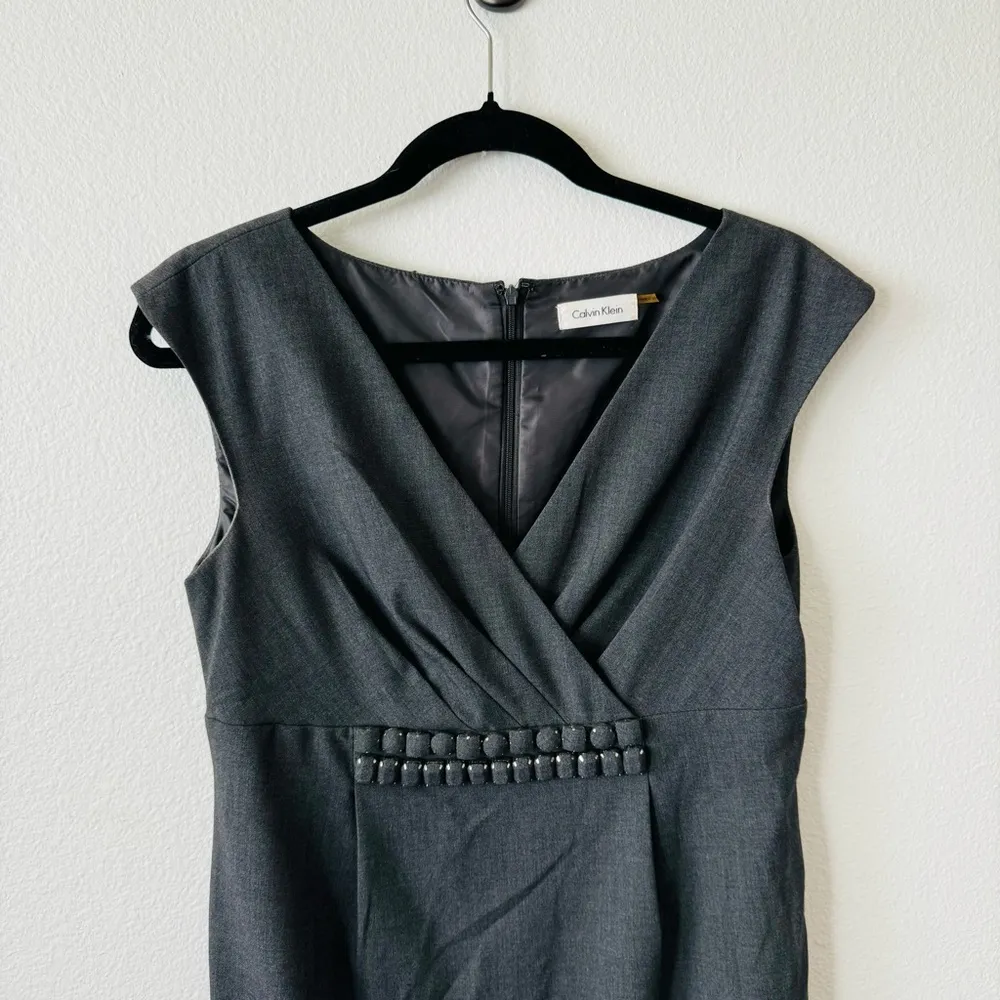 Calvin Klein Charcoal Cap Sleeve Dress - Image 2