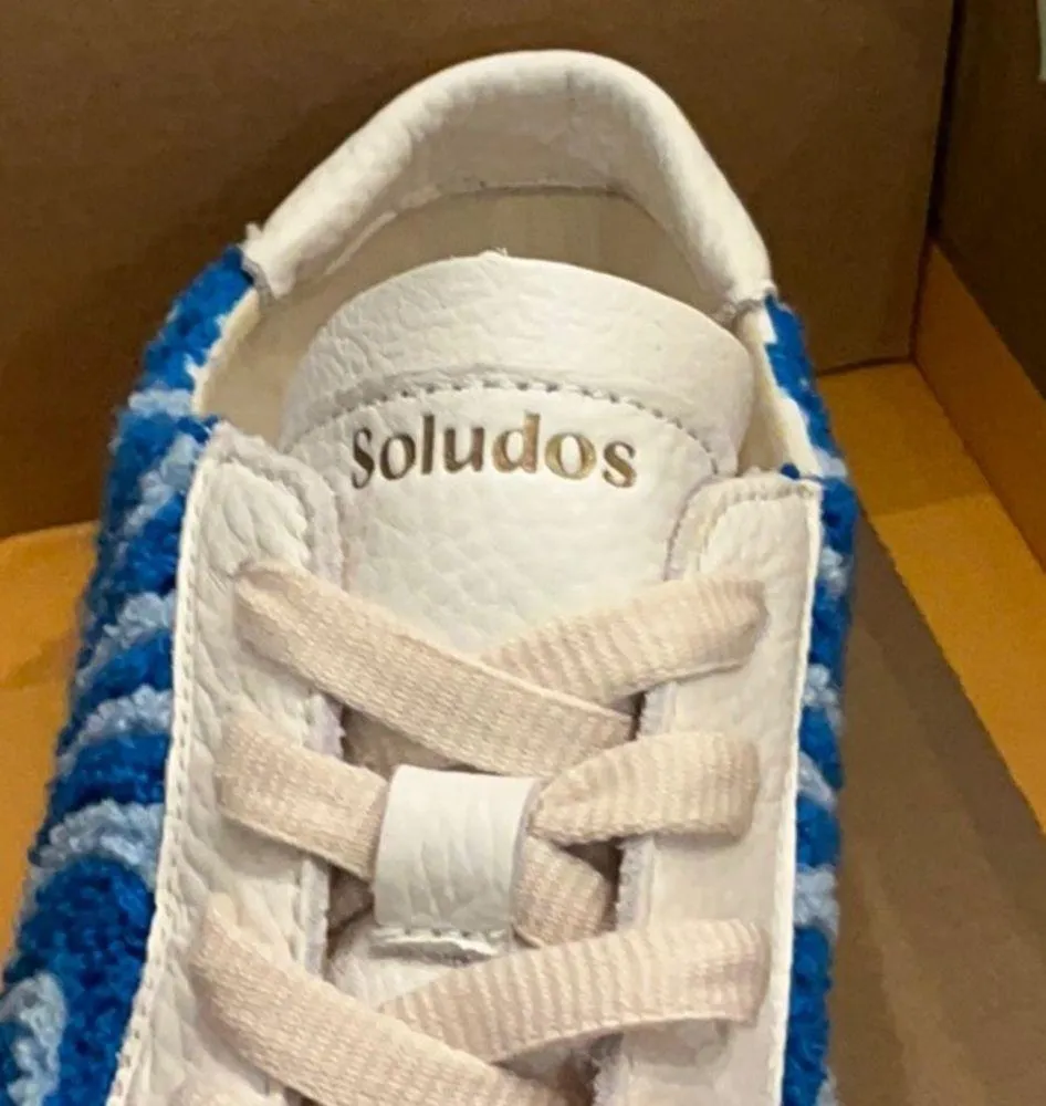 SOLUDOS Ibiza Platform Sneaker 7 Marine Blue Psychedelic Spiral $150 Retail NEW - Image 5