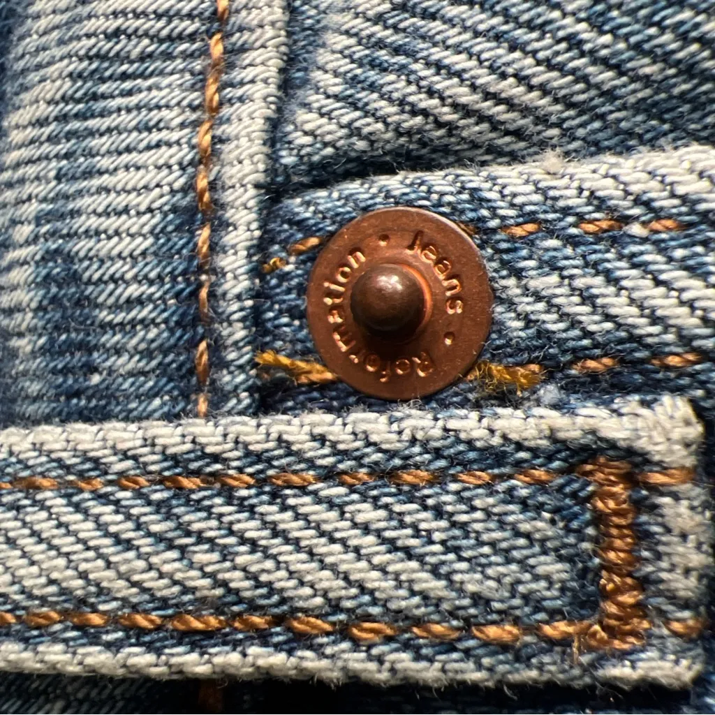 Reformation Women’s Liza Ultra High Rise Straight Jeans in Malta Wash Blue|Sz:31 - Image 11