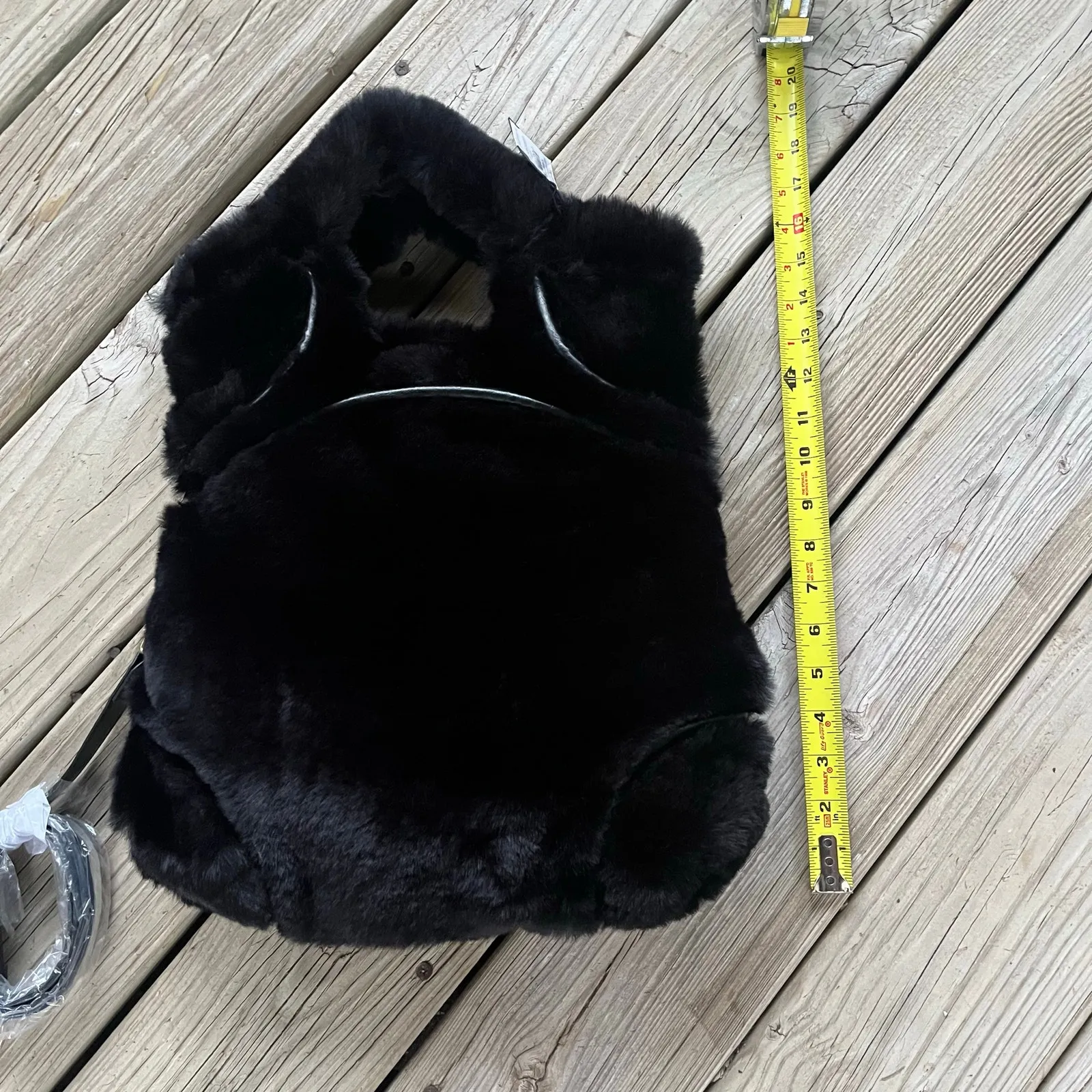 Foley + Corinna Women's Hygge Tower Black Faux Fur Purse. NEW - Image 7