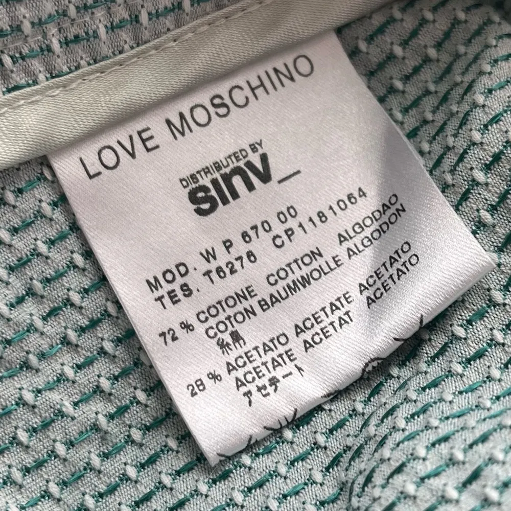Love Moschino • Mint Green Textured Trouser Pants - Image 5