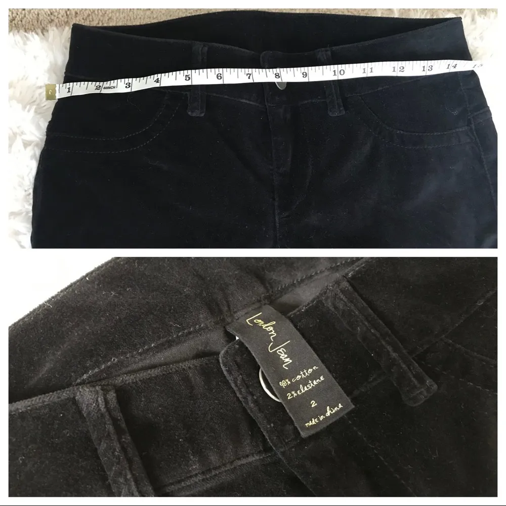 London Jean Black Velvet Dress Pants - Image 12