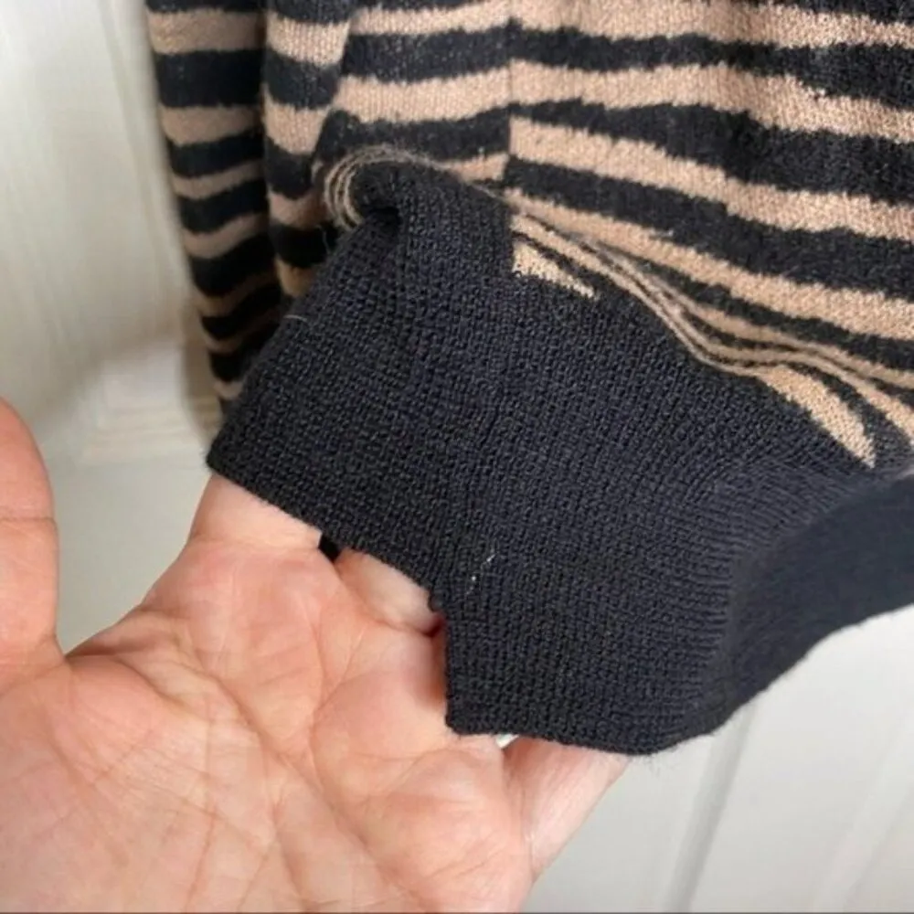 A.L.C. Cayero Open Back Zebra Print Wool Sweater - Image 6