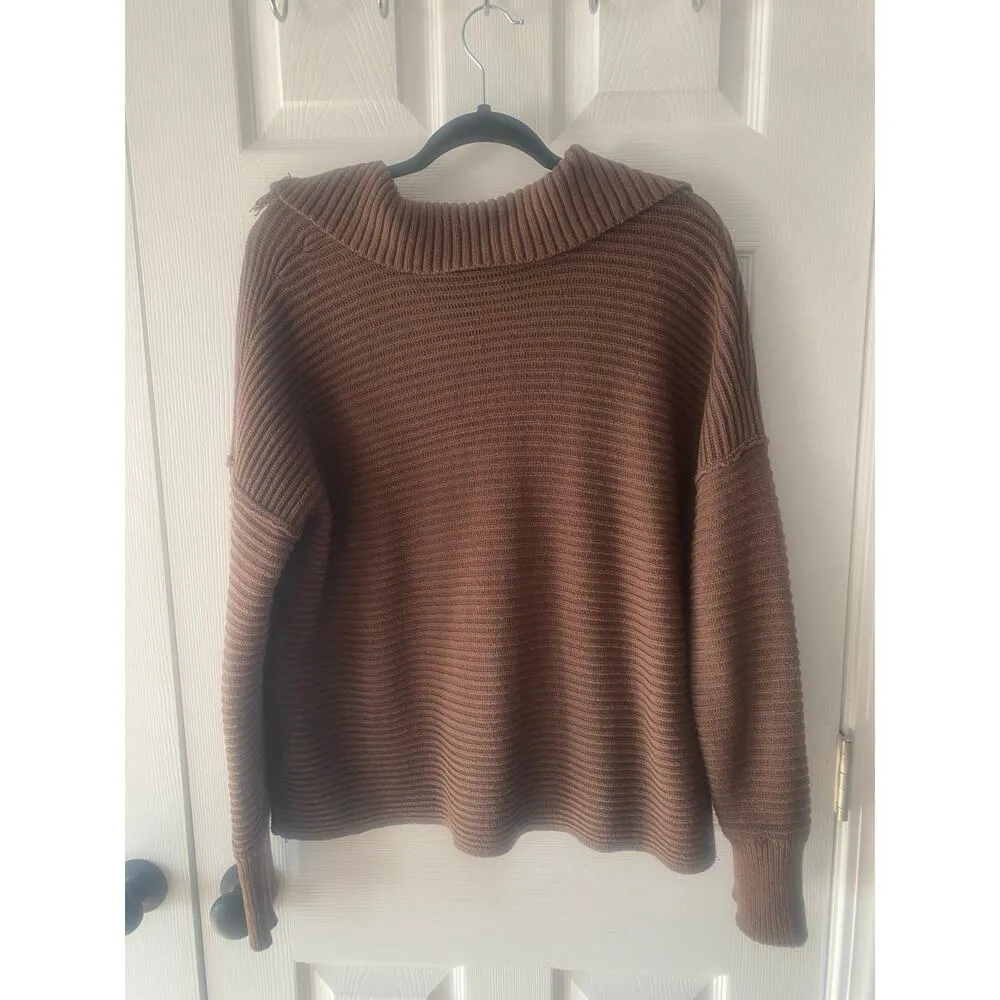 NWOT Grey Bandit Brown‎ Collared Sweater Size Small/Medium Brown - Image 2