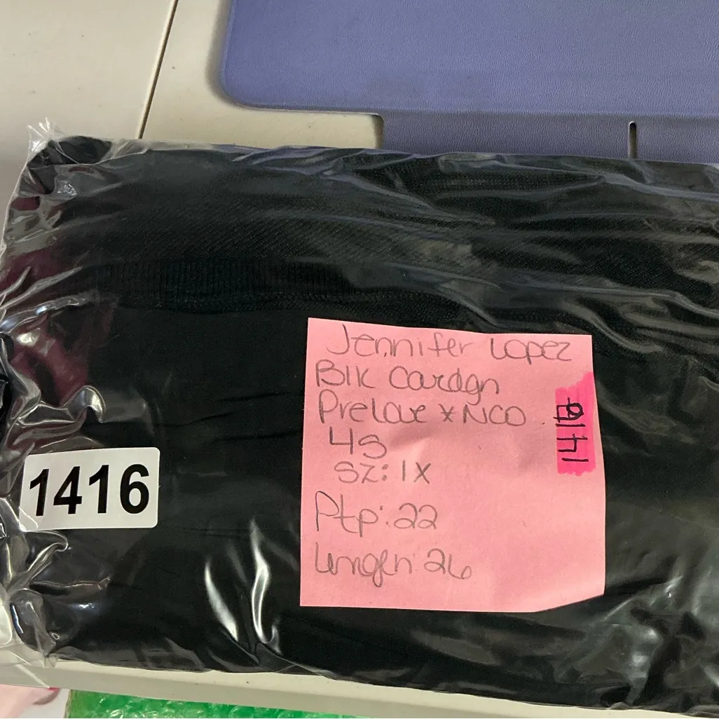 Jennifer Lopez Black Drape Cardigan - Image 7