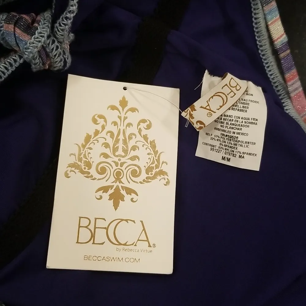 💕BECCA South Coast Arabella One Shoulder One Piece Swimsuit Starry Night M NWT - Image 13