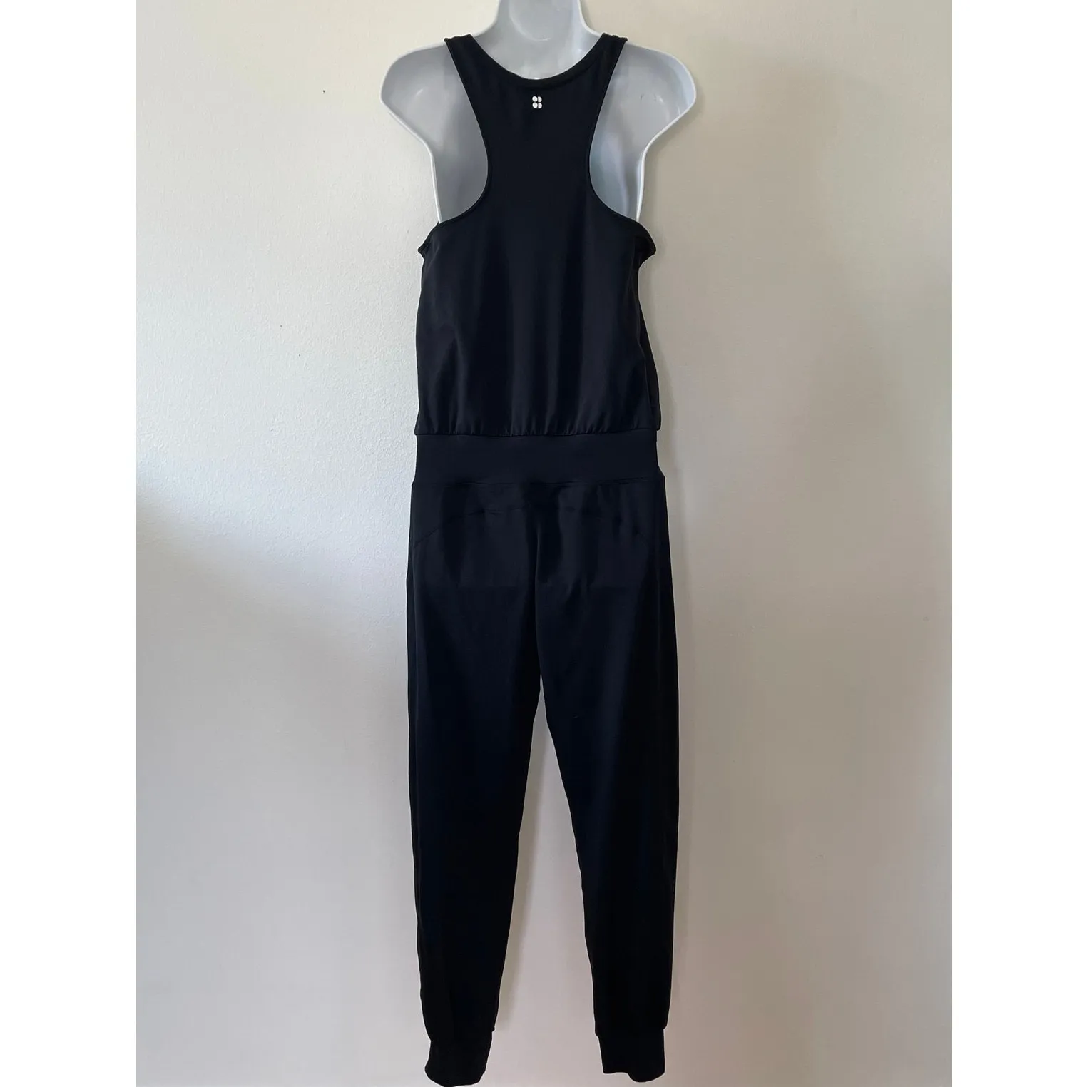 Sweaty Betty Jumpsuit Womens Small Black Athleisure Casual Lounge Cozy Minimal - Image 2
