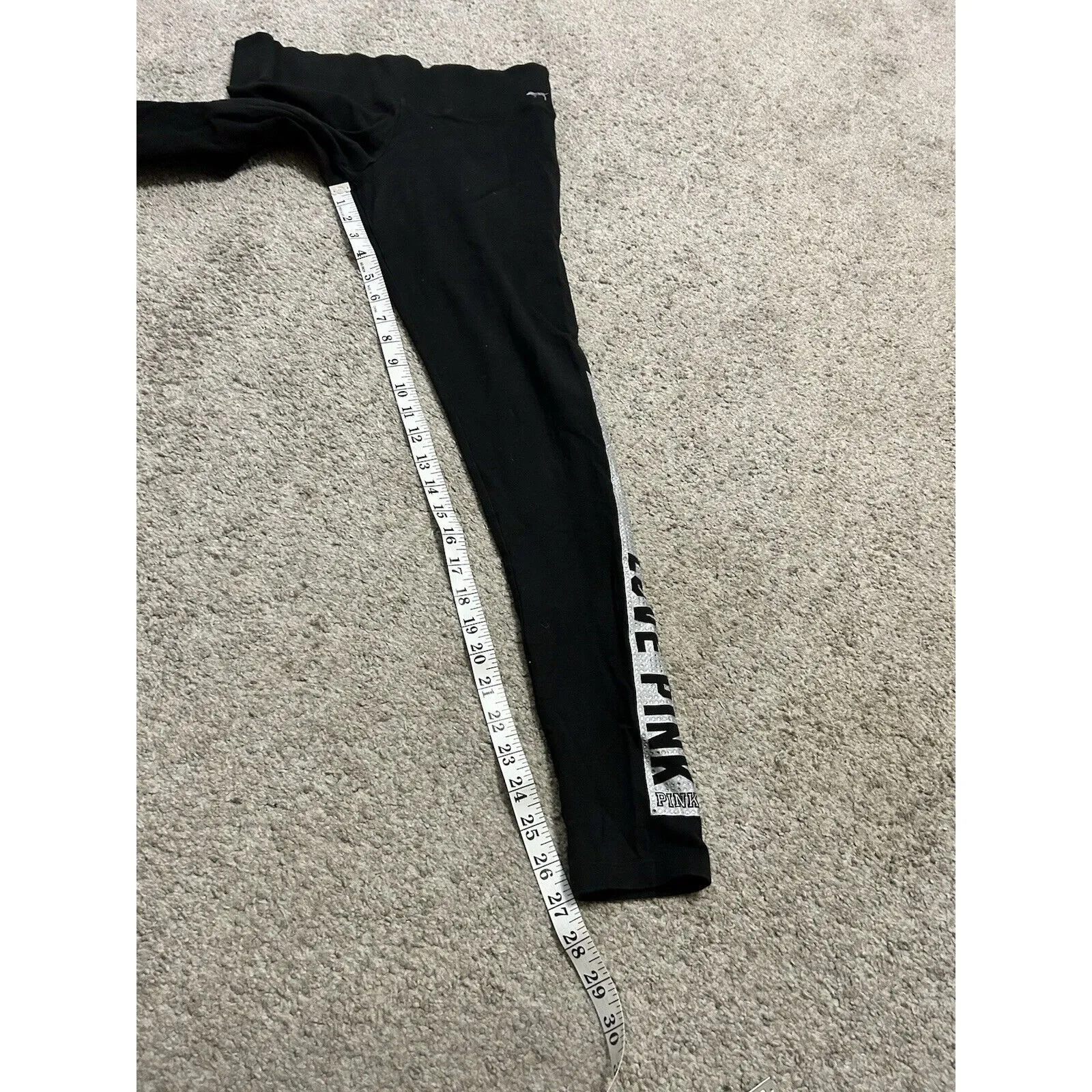 VS pink Bling yoga Leggings pants victoria‎ secret small Cropped 27" - Image 7