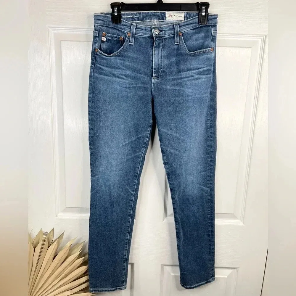 AG Women's Prima Ankle Cigarette Leg Jeans Size 29 Medium Wash Blue Denim - Image 2