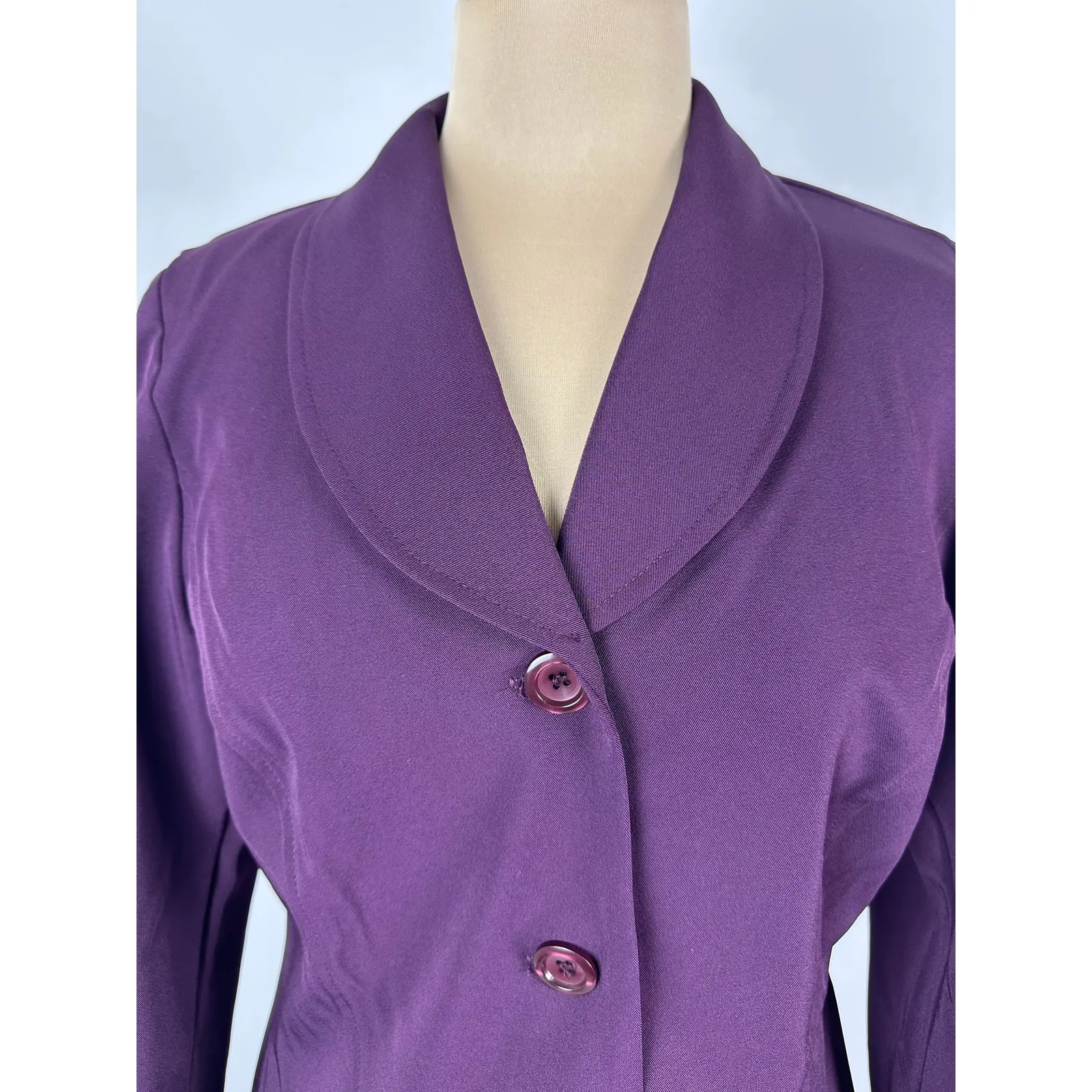 Vintage Size 8 Olivia Matthews Skirt Suit Set Plum Deep Purple Professional - Image 4