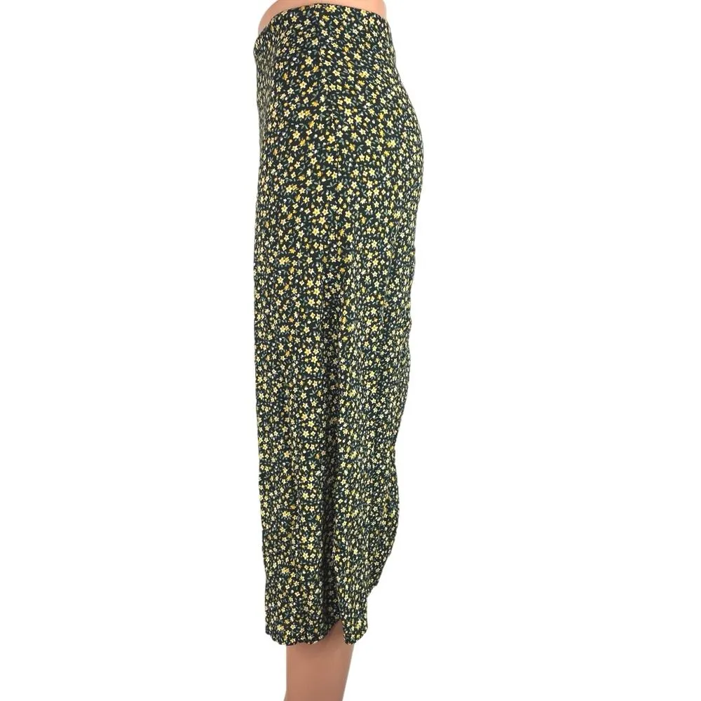 Brandy Melville Multicolor Floral Print Calf Midi Casual Satin Slip Skirt Sz S - Image 2